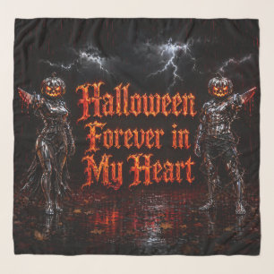 Halloween Forever In My Heart Gothic Pumpkin Jack Scarf
