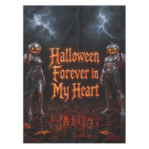 Halloween Forever In My Heart Gothic Pumpkin Jack Tablecloth
