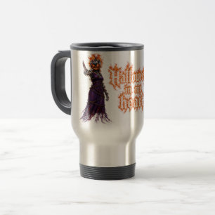 Halloween Forever In My Heart Gothic Pumpkin Jack Travel Mug