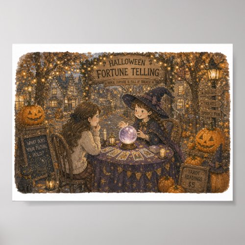 Halloween Fortune Telling for Witchy Party Lovers Poster
