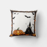 Halloween Framed 02 White Throw Pillow