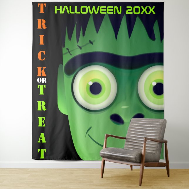 Halloween Frankenstein Monster Backdrop (In Situ)