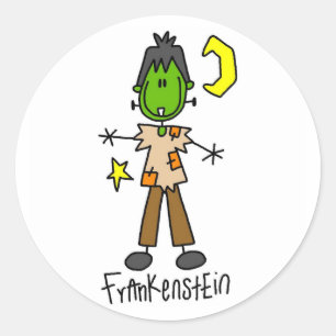 Halloween Frankenstein Stick Figure Sticker