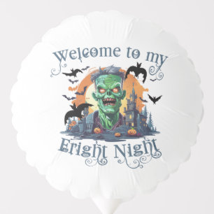 Halloween Frankenstein Welcome To My Fright Night Balloon