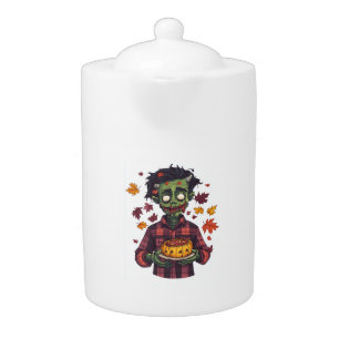 Halloween Frankie Loves Fall Teapot