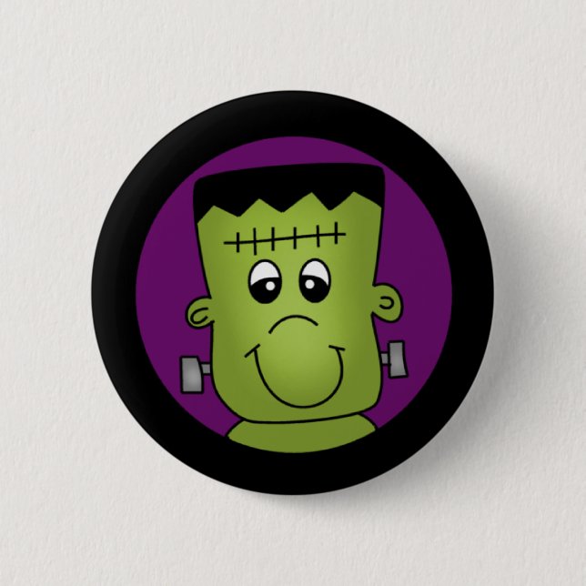 Halloween Frankie Pinback Button (Front)