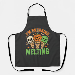 Halloween Freaking Melting Ice Cream Apron