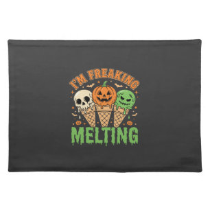 Halloween Freaking Melting Ice Cream Cloth Placemat
