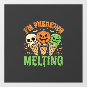 Halloween Freaking Melting Ice Cream Floor Decals