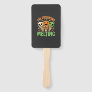 Halloween Freaking Melting Ice Cream Hand Fan