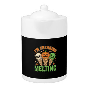 Halloween Freaking Melting Ice Cream Teapot