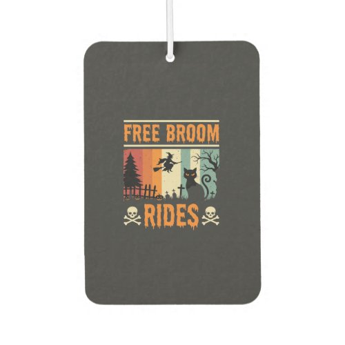 Halloween Free Broom Rides Witch Cat Air Freshener