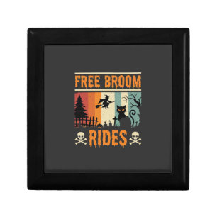 Halloween Free Broom Rides Witch Cat Gift Box