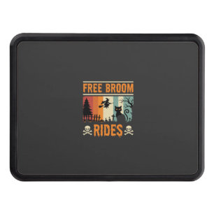 Halloween Free Broom Rides Witch Cat Hitch Cover