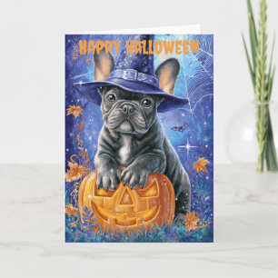 Halloween French Bulldog Dog Holiday Card