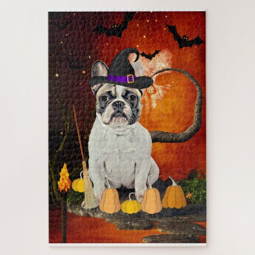 Halloween French Bulldog Jigsaw Puzzle