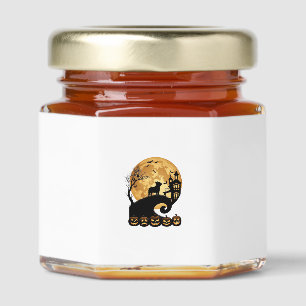 Halloween French Bulldog Moon Spooky Pumpkins Haun Honey Jar Favors