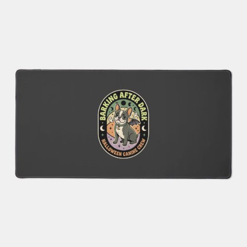 Halloween French Bulldog Night Patrol Desk Mat