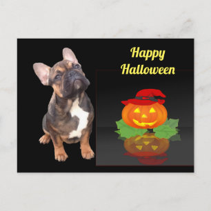 Halloween French Bulldog Postcard