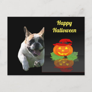 Halloween French Bulldog Postcard