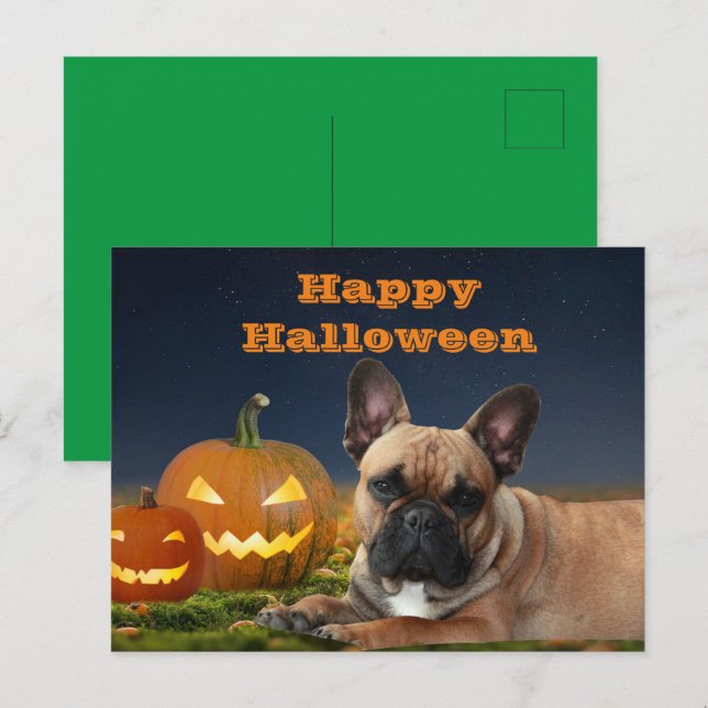 Halloween French Bulldog Postcard (Front/Back)