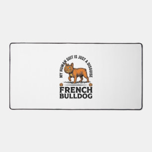 Halloween French Bulldog Pumpkin Costume Shirt_1 Desk Mat