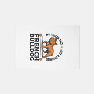 Halloween French Bulldog Pumpkin Costume Shirt_1 Rug