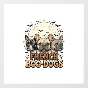 Halloween Frenchie Boo Dogs Funny Vintage_1 Window Cling