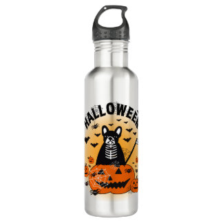 Halloween Frenchie Stainless Steel Water Bottle