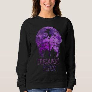 Halloween Frequent Flyer In The Cemetery Lazy Cost Sweatshirt