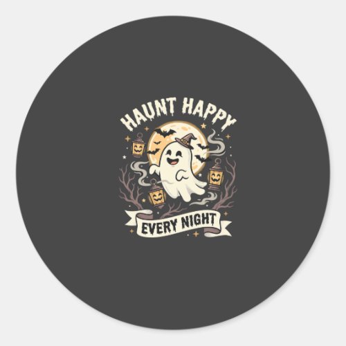 Halloween Friendly Phantom Parade Classic Round Sticker