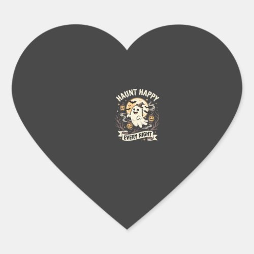 Halloween Friendly Phantom Parade Heart Sticker