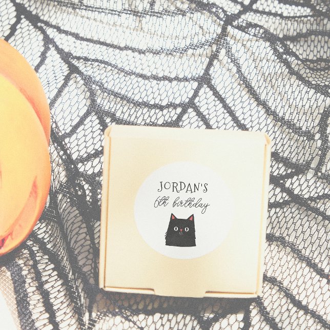 Halloween Friends Cute Modern Boy Birthday Favor Classic Round Sticker (Creator Uploaded)