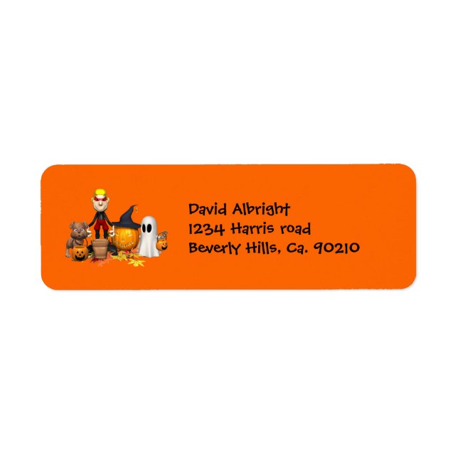 Halloween Friends Trick Or Treating Label (Front)