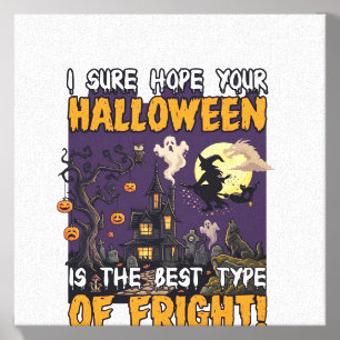 Halloween Fright Haunted House Witch Ghost_1 Canvas Photo Tile