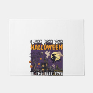 Halloween Fright Haunted House Witch Ghost_1 Doormat