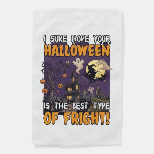 Halloween Fright Haunted House Witch Ghost_1 Garden Flag