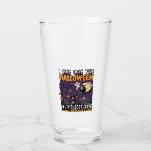 Halloween Fright Haunted House Witch Ghost_1 Glass