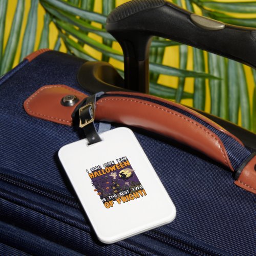 Halloween Fright Haunted House Witch Ghost_1 Luggage Tag
