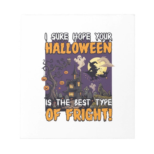 Halloween Fright Haunted House Witch Ghost_1 Notepad (Front)