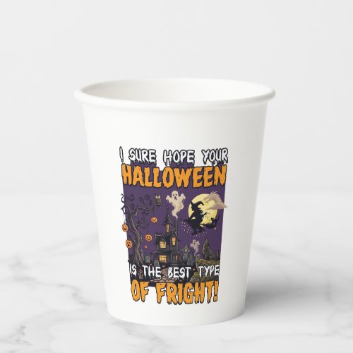 Halloween Fright Haunted House Witch Ghost_1 Paper Cups