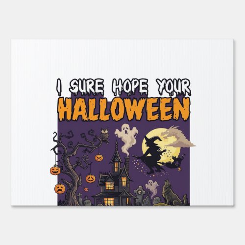Halloween Fright Haunted House Witch Ghost_1 Sign