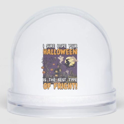 Halloween Fright Haunted House Witch Ghost_1 Snow Globe