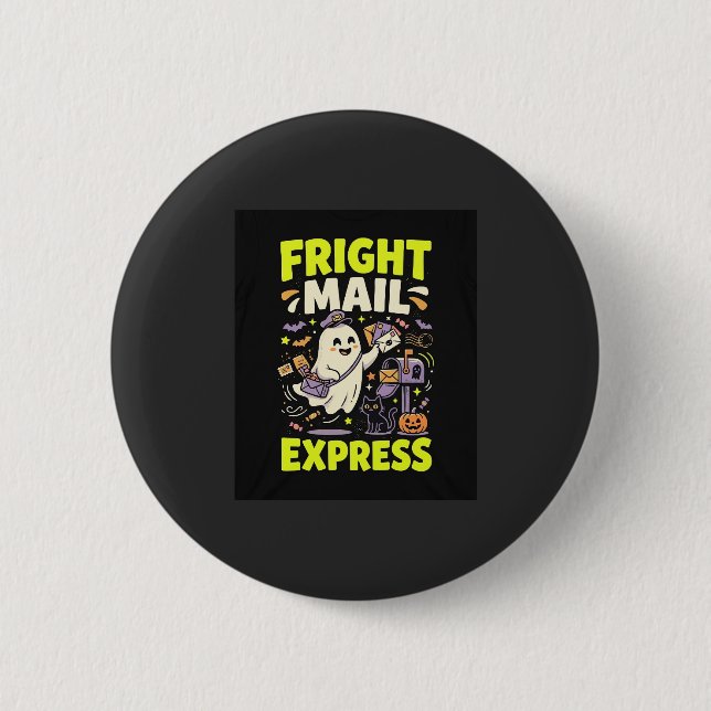 Halloween Fright Mail Express Button (Front)