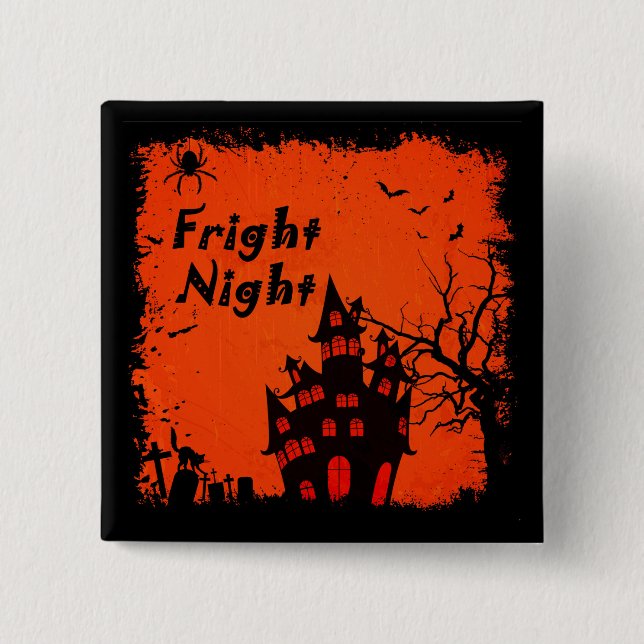 Halloween Fright Night Button (Front)