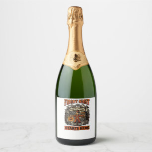 Halloween Fright Night Festival Sparkling Wine Label
