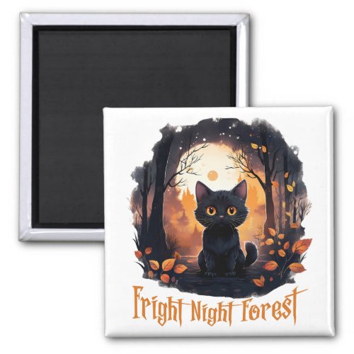 Halloween Fright Night Forest Refrigerator  Magnet