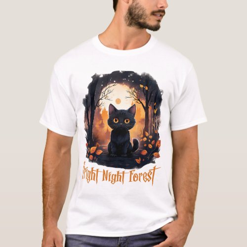 Halloween Fright Night Forest  T_Shirt