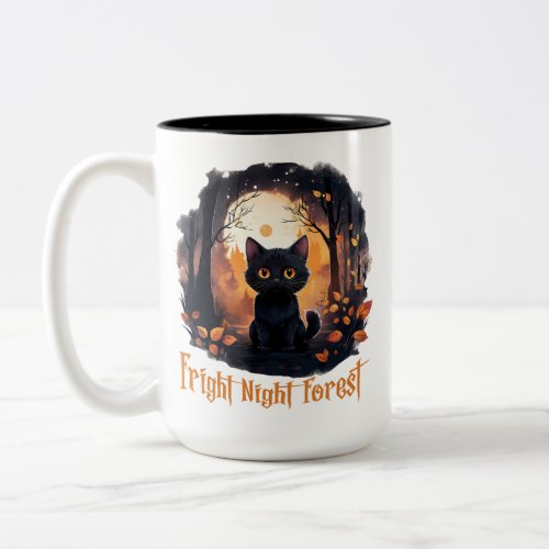 Halloween Fright Night Forest  Two_Tone Coffee Mug