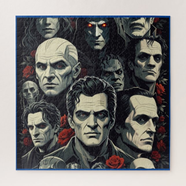 HALLOWEEN FRIGHTFUL MOVIES MASHUP JIGSAW PUZZLE (Vertical)